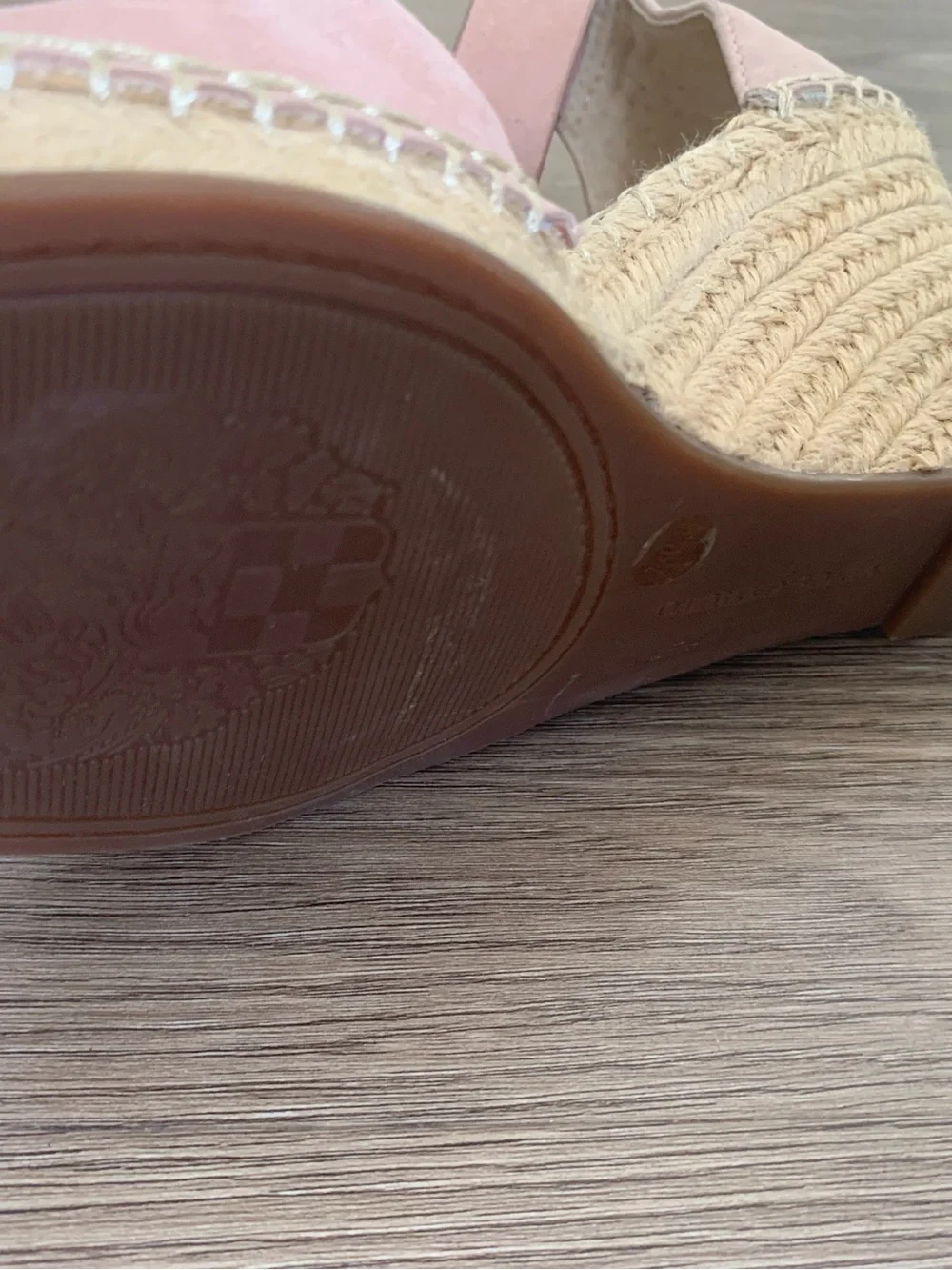 Vince Camuto Light Pink Leera Espadrille Wedge Sandals